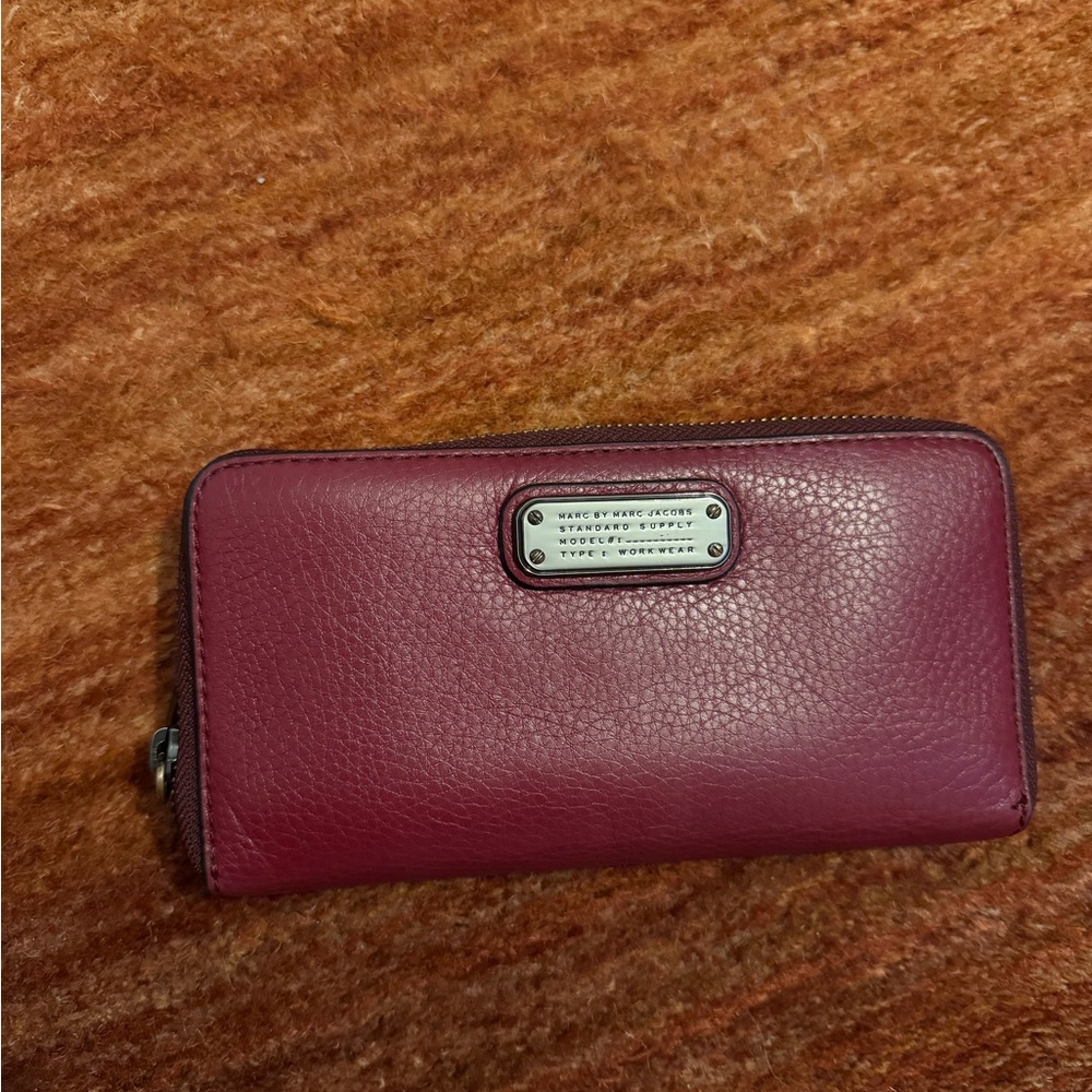 Marc by Marc Jacobs Burgundy Leather Wallet
